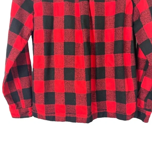 J Crew Red Buffalo Plaid Pullover Shirt Jacket. - Picture 8 of 11